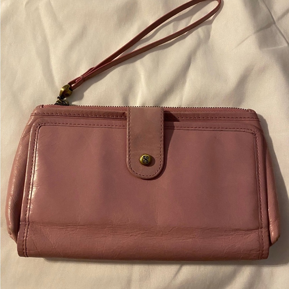 Blush rose hobo wristlet